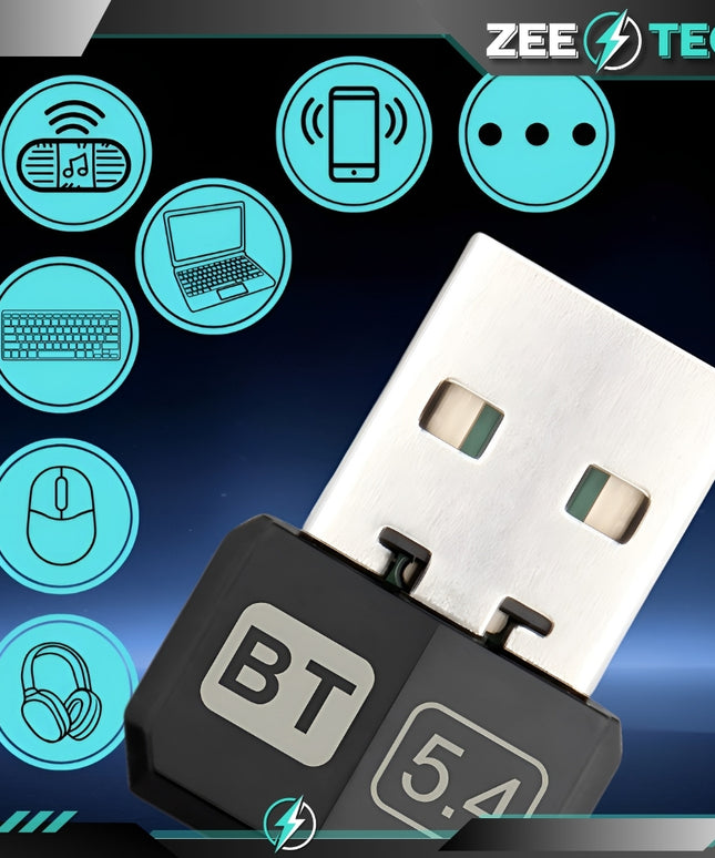 Bluetooth USB 5.4 adapteris, mini siųstuvas-imtuvas kompiuteriui