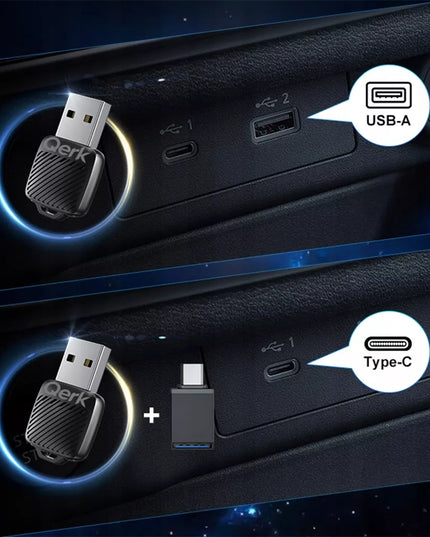 Belaidis „CarPlay“ adapteris 5 GHz Plug&Play iOS/Android Auto „Wi-Fi 6“ USB