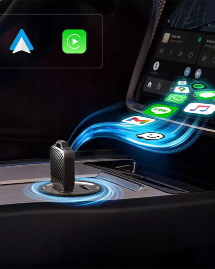Belaidis „CarPlay“ adapteris 5 GHz Plug&Play iOS/Android Auto „Wi-Fi 6“ USB