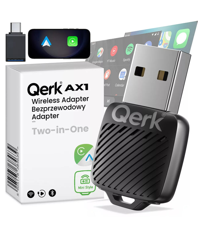 Belaidis „CarPlay“ adapteris 5 GHz Plug&Play iOS/Android Auto „Wi-Fi 6“ USB