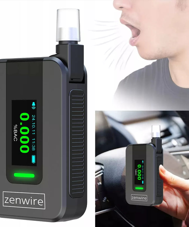 Profesionalus elektrocheminis alkotesteris Zenwire D1000 su 6 antgaliais