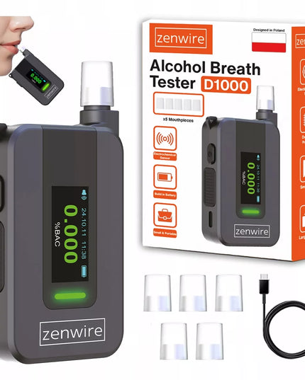 Profesionalus elektrocheminis policijos "AI" alkotesteris be kandiklio, 6 kandikliai