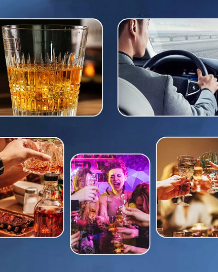 Profesionalus policijos skaitmeninis alkotesteris namams su žibintuvėliu ir 5 kandikliais