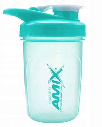 „Amix BODYBUILDER“ plaktuvas, 300 ml, turkio spalvos, su maišymo rutuliuku