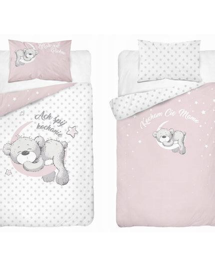 Antialerginis bambuko / medvilnės 100x135 antklodės užvalkalas  + 60x40 pagalvės užvalkalas.