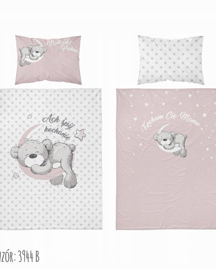 Antialerginis bambuko / medvilnės 100x135 antklodės užvalkalas  + 60x40 pagalvės užvalkalas.