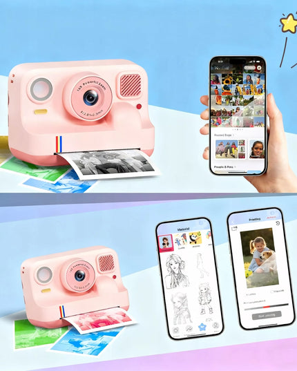 Skaitmeninis momentinis fotoaparatas vaikams su spausdintuvu + papildymai