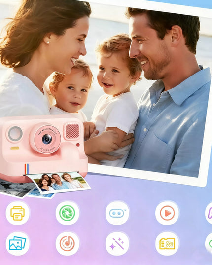 Skaitmeninis momentinis fotoaparatas vaikams su spausdintuvu + papildymai
