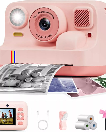 Skaitmeninis momentinis fotoaparatas vaikams su spausdintuvu + papildymai