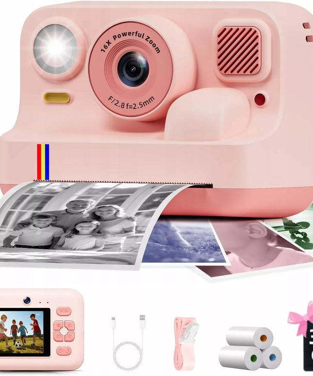 Skaitmeninis momentinis fotoaparatas vaikams su spausdintuvu + papildymai