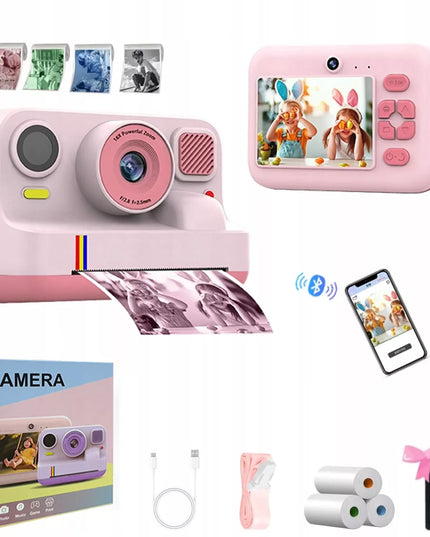 Skaitmeninis momentinis fotoaparatas vaikams su spausdintuvu + papildymai