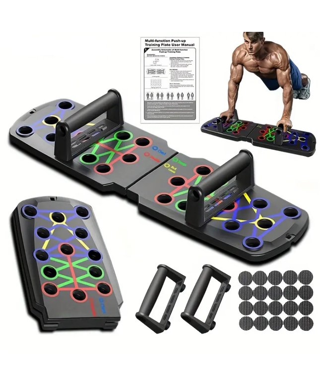 Daugiafunkcinė atsispaudimų lenta, krūtinei, pečiams, tricepsui, nugarai