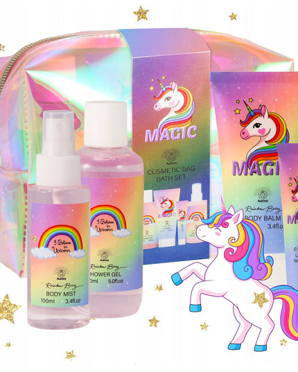 Aurora Dovanų rinkinys paaugliams mergaitėms, 4 kosmetikos priemonės, kosmetinė