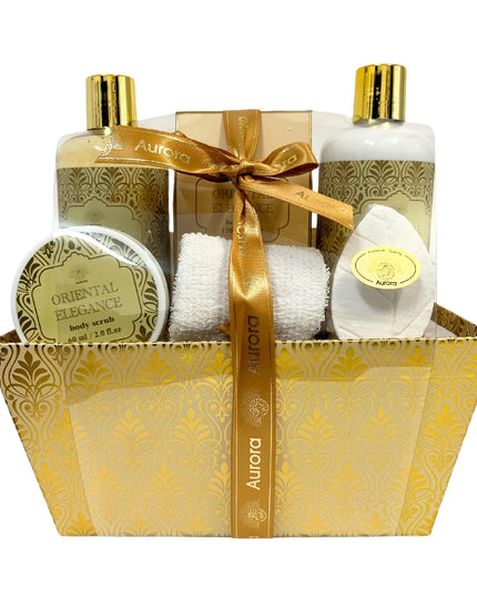 Aurora Rytietiškos Elegancijos SPA vonios kosmetikos rinkinys, dovanų krepšelis