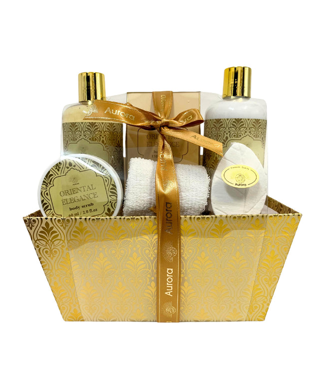 Aurora Rytietiškos Elegancijos SPA vonios kosmetikos rinkinys, dovanų krepšelis