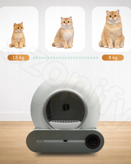Automatinė kraiko dėžė DOEL T25 Smart WIFI APP 65 l, bekvapė, saugi