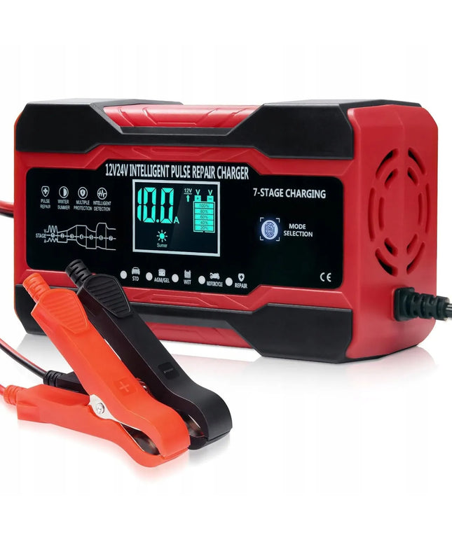Automatinis 12 V / 24 V akumuliatorių įkroviklis