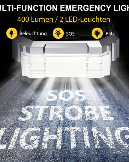 Automobilio užvedėjas su kompresoriumi BSMOOM 15000A 26800mAh – 12V paleidimo įrenginys su padangų pripūtėju 150 PSI, power bank ir LED žibintuvėliu, benzinui ir iki 10.0L dyzeliui