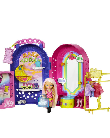 BARBIE su drabužiais „Barbie Extra Minis“ mados butikas