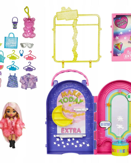 BARBIE su drabužiais „Barbie Extra Minis“ mados butikas