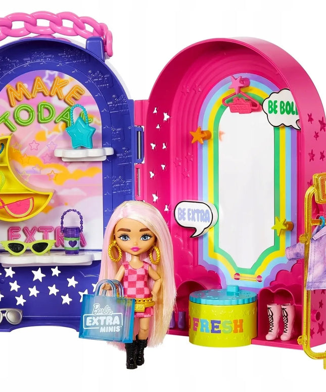 BARBIE su drabužiais „Barbie Extra Minis“ mados butikas