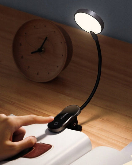 BASEUS Belaidė LED skaitymo lemputė su klipsu, reguliuojama, stalinei/naktinei naudojimui