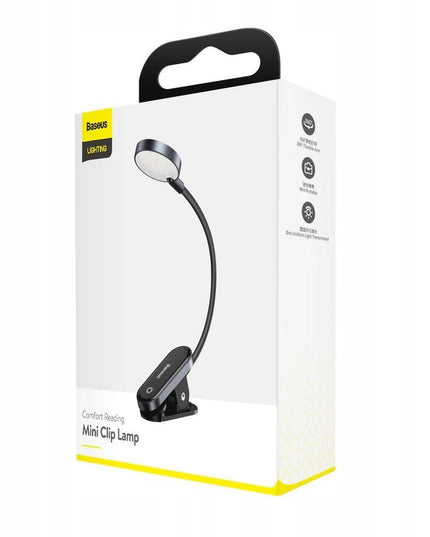 BASEUS Belaidė LED skaitymo lemputė su klipsu, reguliuojama, stalinei/naktinei naudojimui