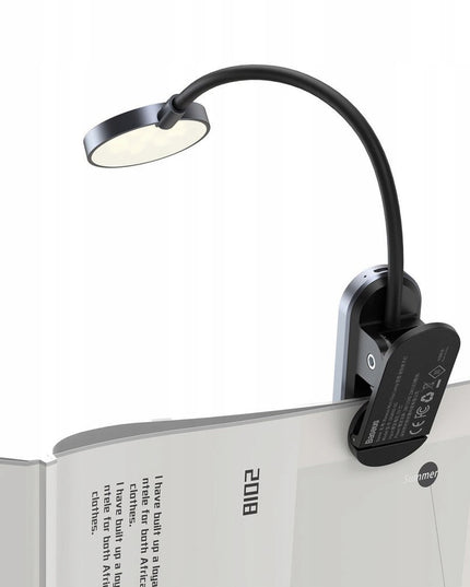 BASEUS Belaidė LED skaitymo lemputė su klipsu, reguliuojama, stalinei/naktinei naudojimui