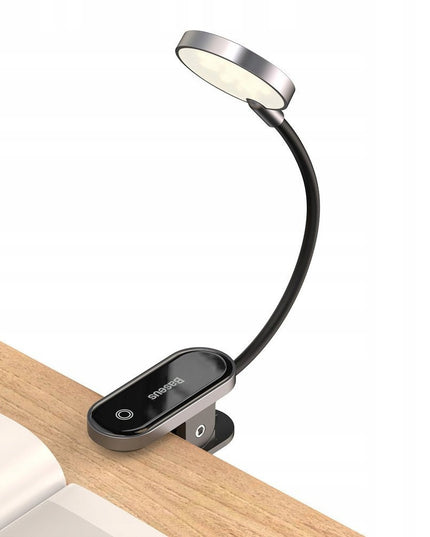 BASEUS Belaidė LED skaitymo lemputė su klipsu, reguliuojama, stalinei/naktinei naudojimui