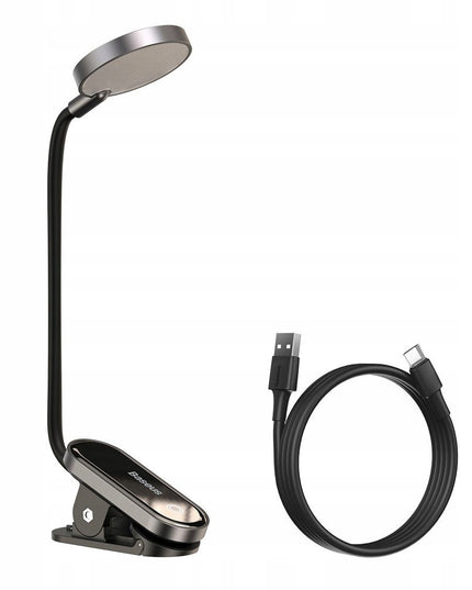 BASEUS Belaidė LED skaitymo lemputė su klipsu, reguliuojama, stalinei/naktinei naudojimui