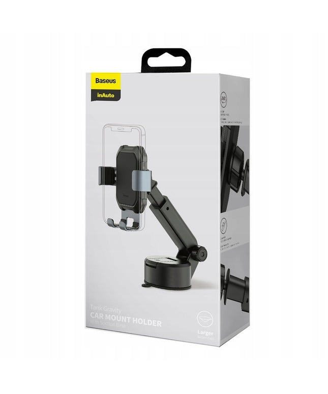 BASEUS LAIKIKLIS TELEFONUI AUTOMOBILIUI ANT PRIETAISŲ SKYDELIO ARBA PRIEKINIO STIKLO, TVIRTAS AUTOMOBILINIS LAIKIKLIS