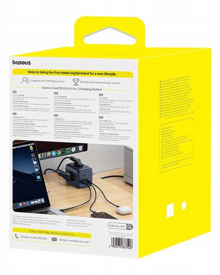 BASEUS Maitinimo blokas 67W USB-A USB-C 3x EU lizdai 1,5m