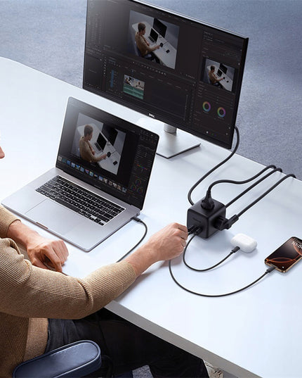 BASEUS Maitinimo blokas 67W USB-A USB-C 3x EU lizdai 1,5m