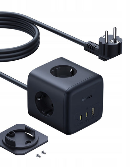 BASEUS Maitinimo blokas 67W USB-A USB-C 3x EU lizdai 1,5m