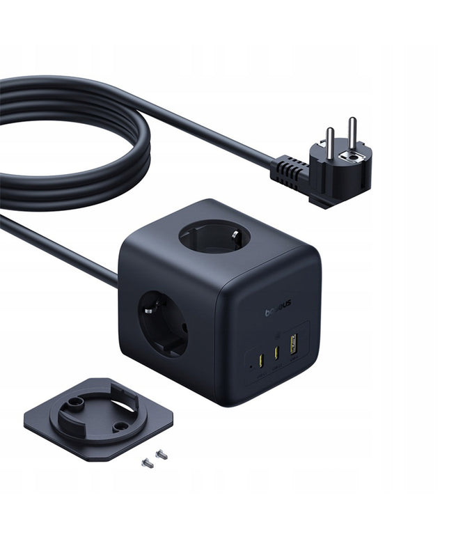 BASEUS Maitinimo blokas 67W USB-A USB-C 3x EU lizdai 1,5m