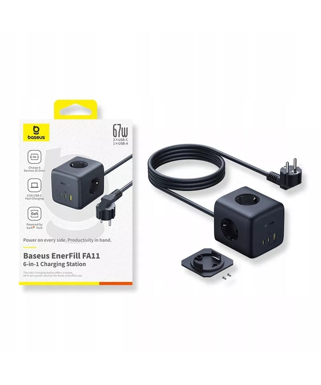 BASEUS įkroviklis 67W įkrovimo stotelė USB-C USB AC greitasis įkrovimas