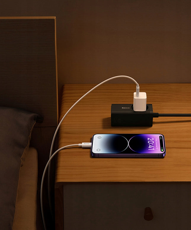 BASEUS Sieninis įkroviklis GaN 30W USB-C MINI KOMPAKTINIS telefonams ir planšetiniams kompiuteriams