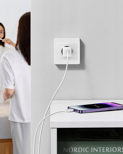 BASEUS Sieninis įkroviklis GaN 30W USB-C MINI KOMPAKTINIS telefonams ir planšetiniams kompiuteriams