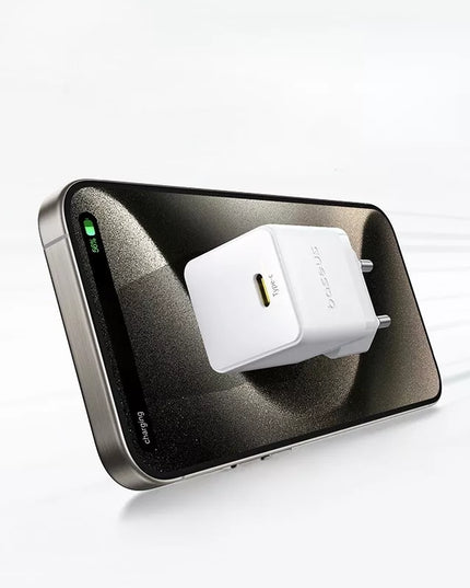BASEUS tinklo įkroviklis, adapteris 20W USB-C Type-C greitas įkrovimas PD QC, baltas