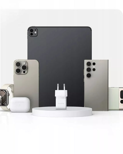 BASEUS tinklo įkroviklis, adapteris 20W USB-C Type-C greitas įkrovimas PD QC, baltas