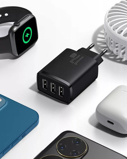 BASEUS tinklo įkroviklis USB x3 17W universalus