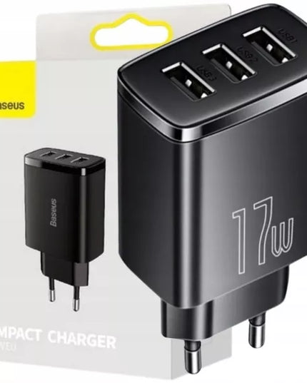 BASEUS tinklo įkroviklis USB x3 17W universalus