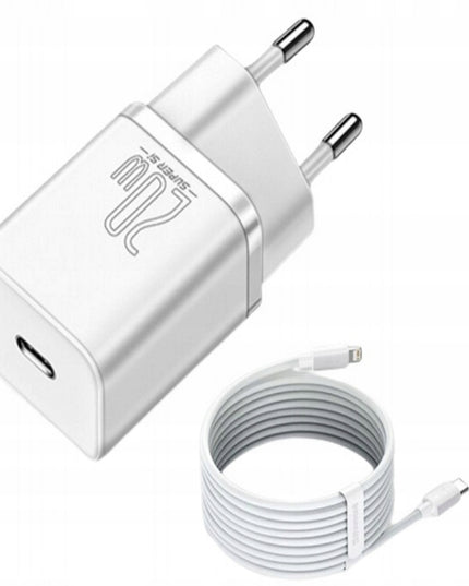 BASEUS Įkroviklis USB-C 20W 3A + „Lightning“ laidas + USB-C į USB OTG adapteris