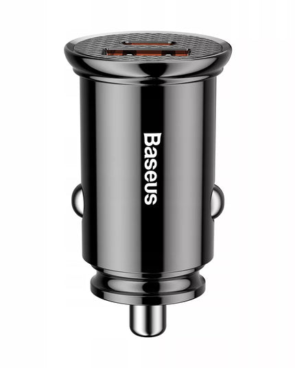 BASEUS galingas greitas automobilinis įkroviklis USB USB-C TYPE-C PD 30W QC 3.0 5A