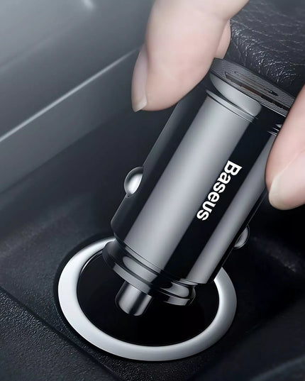 BASEUS galingas greitas automobilinis įkroviklis USB USB-C TYPE-C PD 30W QC 3.0 5A