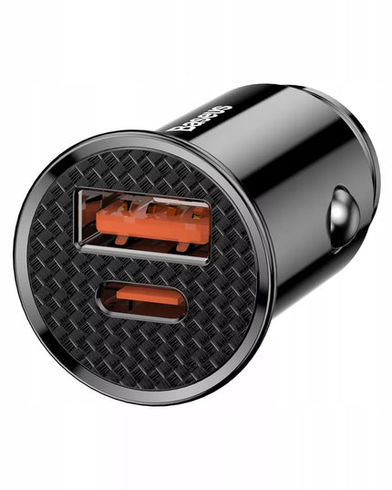 BASEUS galingas greitas automobilinis įkroviklis USB USB-C TYPE-C PD 30W QC 3.0 5A