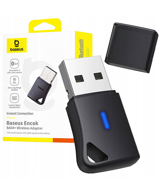 BASEUS Bluetooth 5.4 USB-A Imtuvas Siųstuvas Adapteris Kompiuteriui 20M