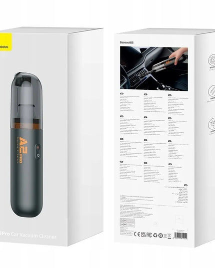 BASEUS A2 Pro belaidis automobilinis dulkių siurblys su pūstuvu, HEPA filtru, USB-C, 6000 Pa, 80 W
