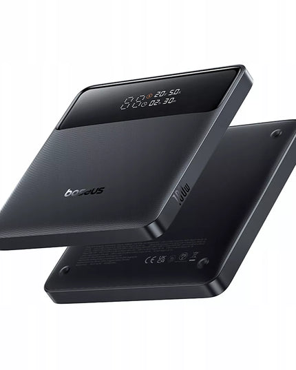 Galingas BASEUS 20000 mAh 100W išorinis akumuliatorius su greitojo įkrovimo funkcija, USB-C ir USB-A jungtimis