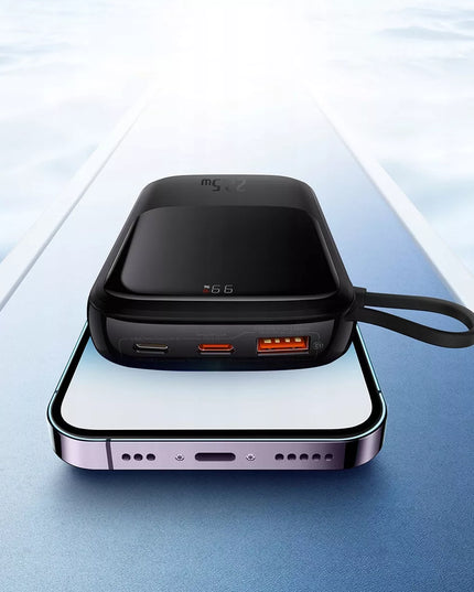 BASEUS išorinė baterija 10000 mAh 20W su integruotu Lightning kabeliu